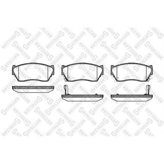 Stabdžių trinkelių rinkinys, diskinis stabdys STELLOX 375 002-SX