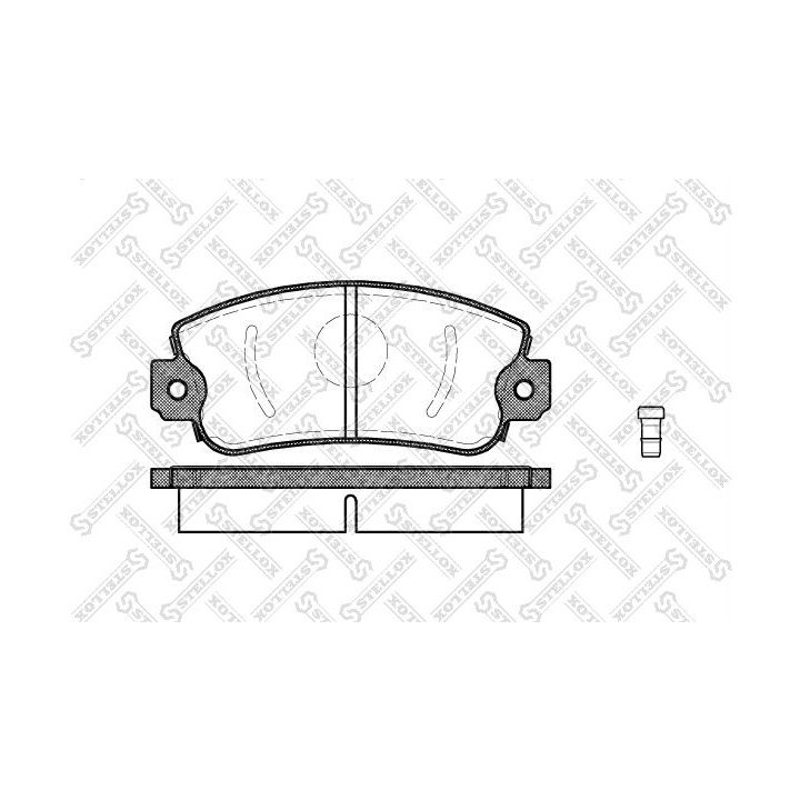Stabdžių trinkelių rinkinys, diskinis stabdys STELLOX 383 002-SX