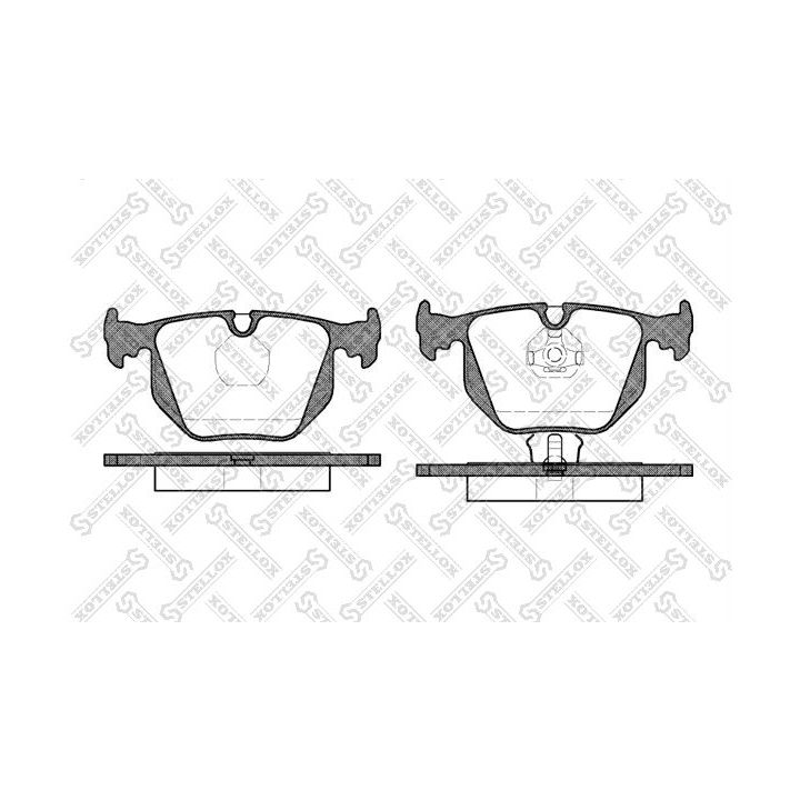 Stabdžių trinkelių rinkinys, diskinis stabdys STELLOX 392 000B-SX