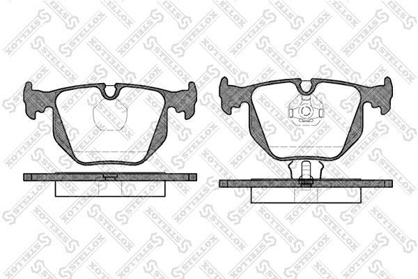 Stabdžių trinkelių rinkinys, diskinis stabdys STELLOX 392 000B-SX