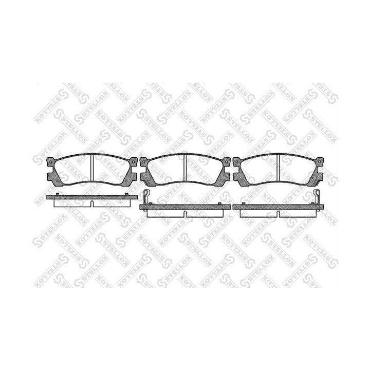 Stabdžių trinkelių rinkinys, diskinis stabdys STELLOX 410 002-SX