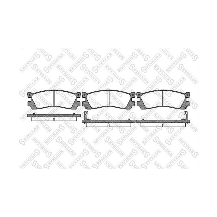 Stabdžių trinkelių rinkinys, diskinis stabdys STELLOX 410 012-SX