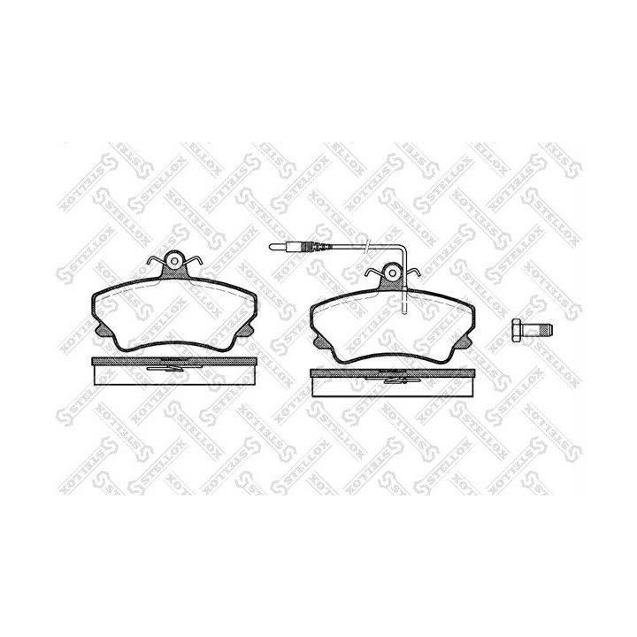 Stabdžių trinkelių rinkinys, diskinis stabdys STELLOX 420 012-SX