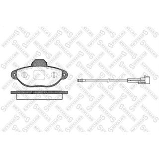 Stabdžių trinkelių rinkinys, diskinis stabdys STELLOX 425 001B-SX