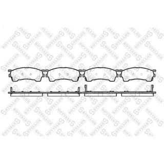 Stabdžių trinkelių rinkinys, diskinis stabdys STELLOX 426 004-SX