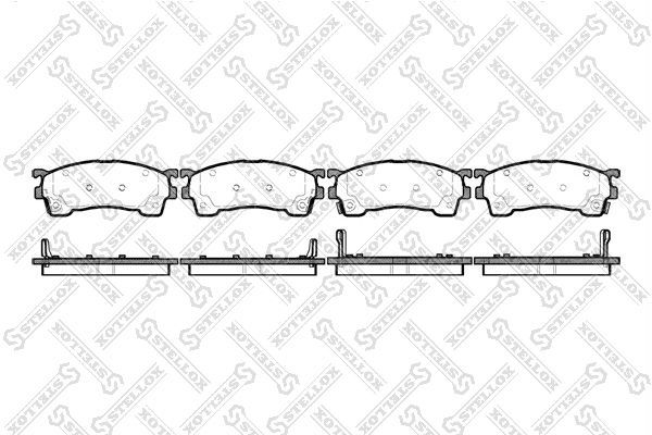 Stabdžių trinkelių rinkinys, diskinis stabdys STELLOX 426 004-SX