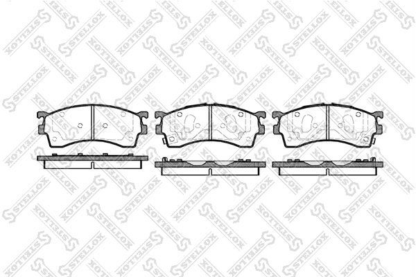 Stabdžių trinkelių rinkinys, diskinis stabdys STELLOX 426 012B-SX
