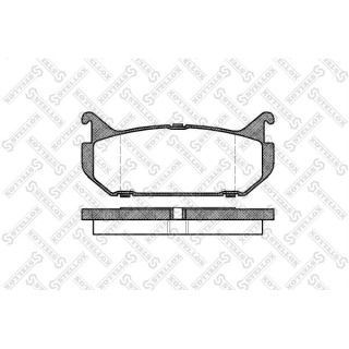 Stabdžių trinkelių rinkinys, diskinis stabdys STELLOX 427 000-SX