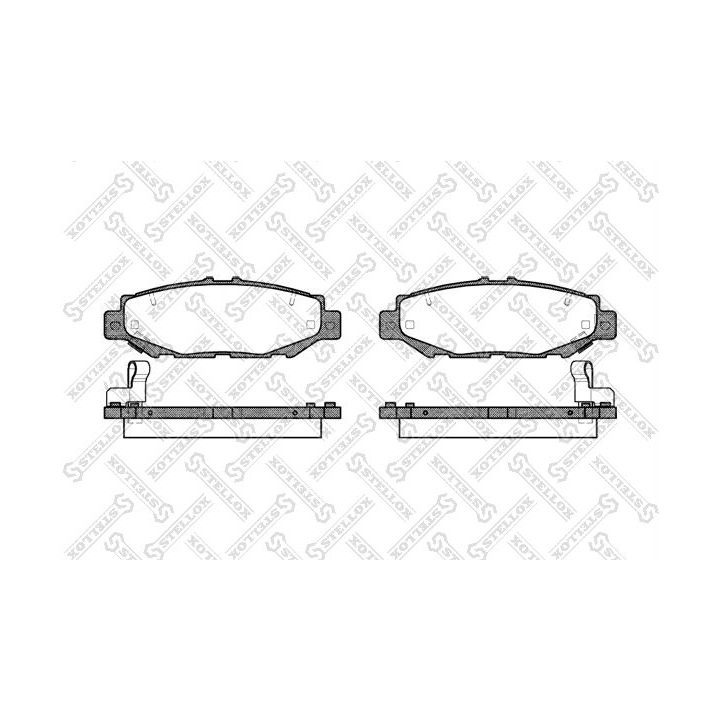 Stabdžių trinkelių rinkinys, diskinis stabdys STELLOX 435 004-SX