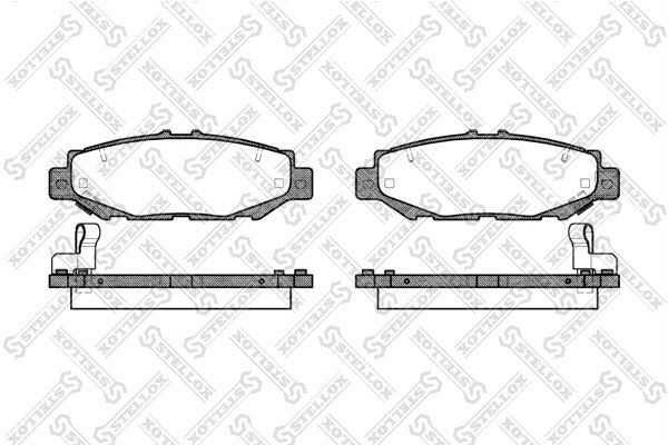 Stabdžių trinkelių rinkinys, diskinis stabdys STELLOX 435 004-SX