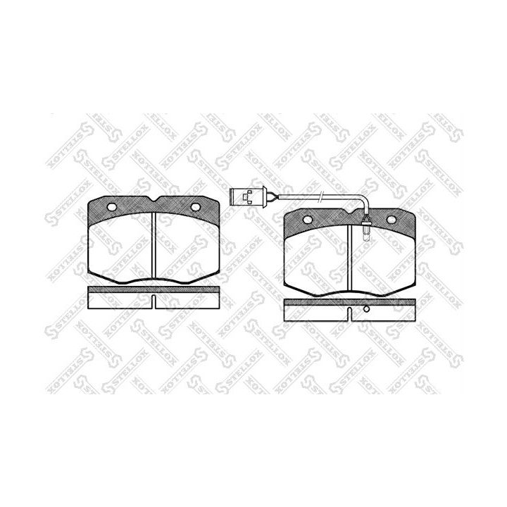 Stabdžių trinkelių rinkinys, diskinis stabdys STELLOX 446 002-SX