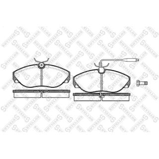 Stabdžių trinkelių rinkinys, diskinis stabdys STELLOX 497 002B-SX