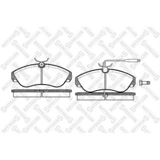 Stabdžių trinkelių rinkinys, diskinis stabdys STELLOX 498 002-SX