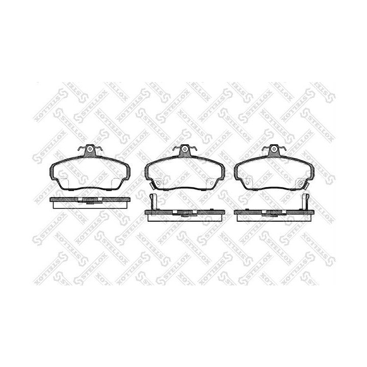 Stabdžių trinkelių rinkinys, diskinis stabdys STELLOX 501 002B-SX