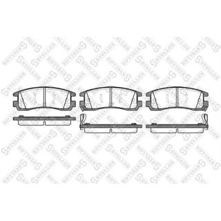 Stabdžių trinkelių rinkinys, diskinis stabdys STELLOX 577 022B-SX