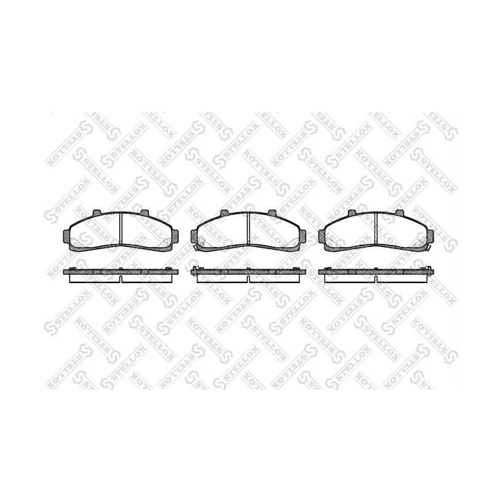 Stabdžių trinkelių rinkinys, diskinis stabdys STELLOX 582 002B-SX