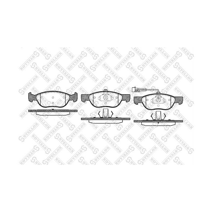 Stabdžių trinkelių rinkinys, diskinis stabdys STELLOX 598 011B-SX