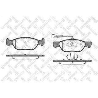 Stabdžių trinkelių rinkinys, diskinis stabdys STELLOX 598 012B-SX