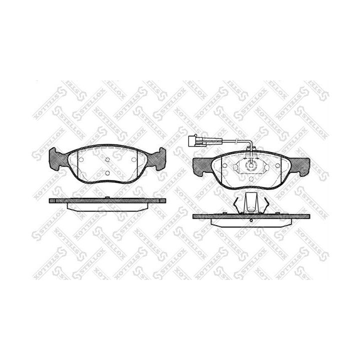 Stabdžių trinkelių rinkinys, diskinis stabdys STELLOX 598 012B-SX