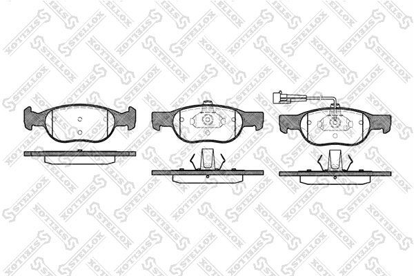 Stabdžių trinkelių rinkinys, diskinis stabdys STELLOX 599 011B-SX