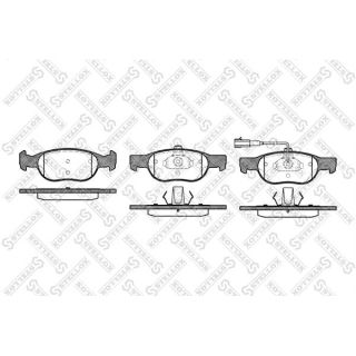 Stabdžių trinkelių rinkinys, diskinis stabdys STELLOX 599 031B-SX