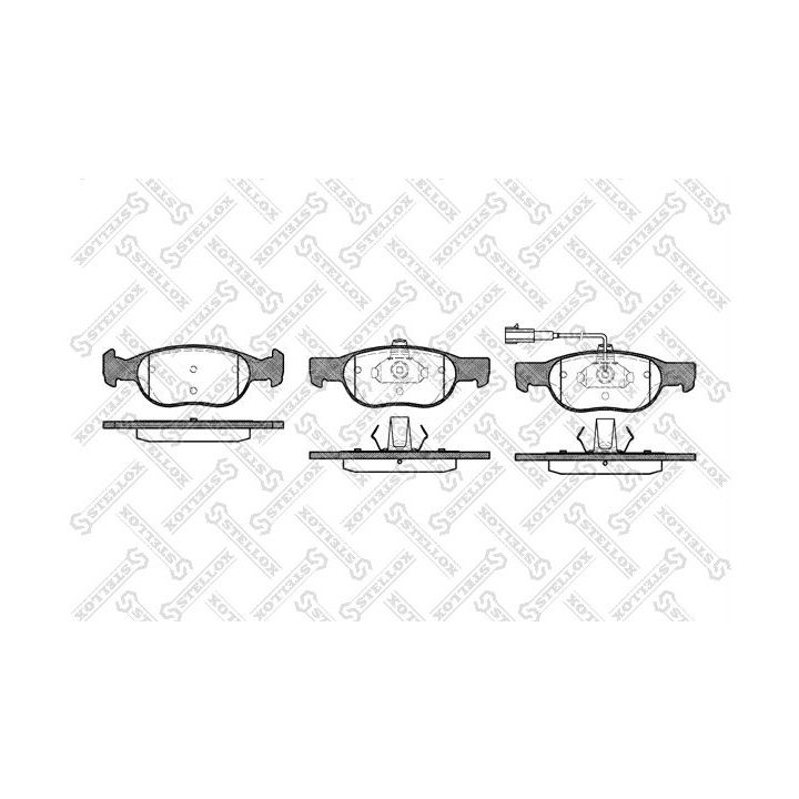 Stabdžių trinkelių rinkinys, diskinis stabdys STELLOX 599 031B-SX