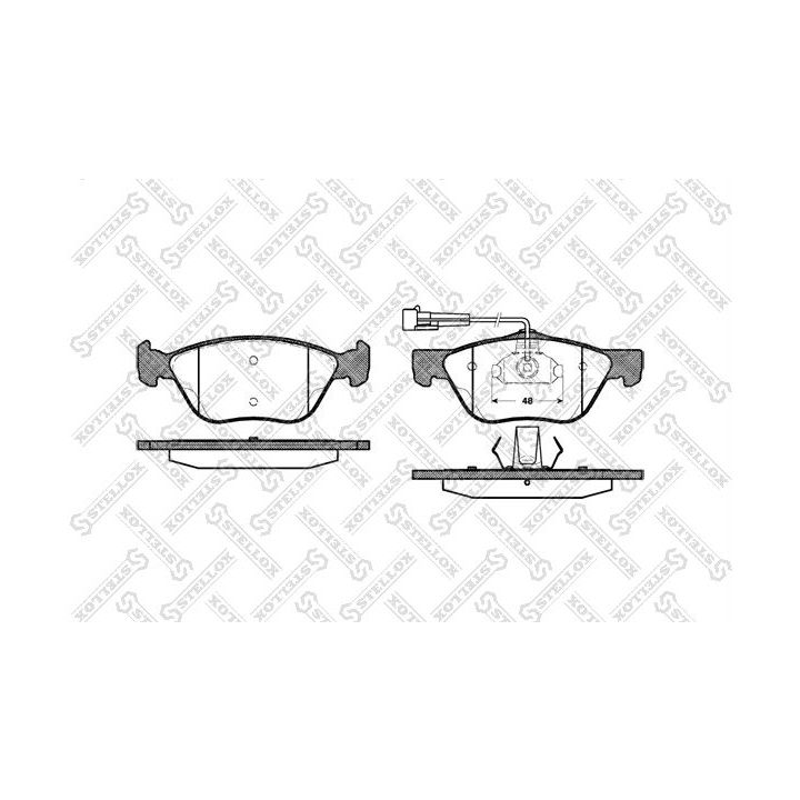 Stabdžių trinkelių rinkinys, diskinis stabdys STELLOX 600 002B-SX