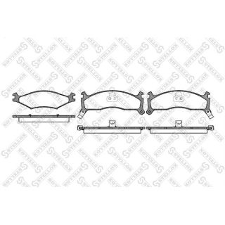Stabdžių trinkelių rinkinys, diskinis stabdys STELLOX 611 002-SX