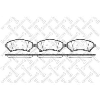 Stabdžių trinkelių rinkinys, diskinis stabdys STELLOX 652 002B-SX