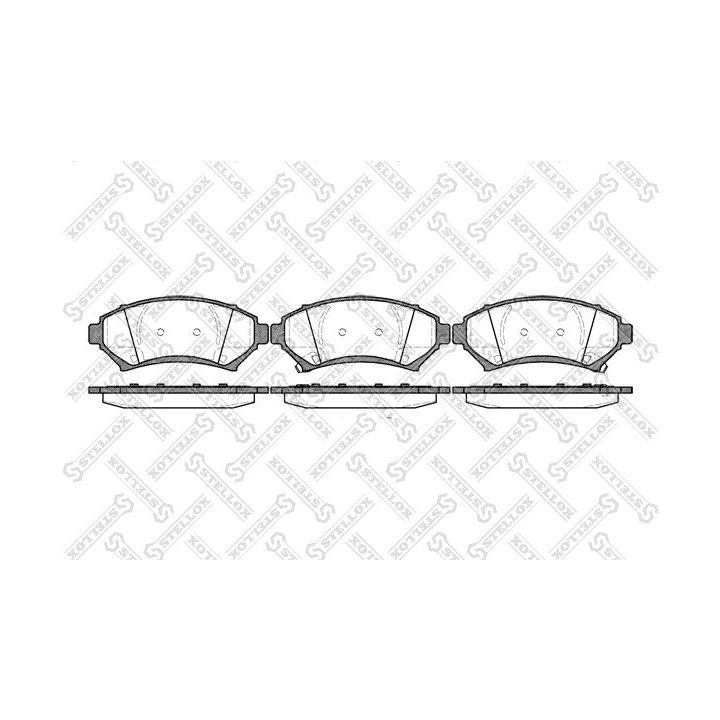 Stabdžių trinkelių rinkinys, diskinis stabdys STELLOX 652 002B-SX