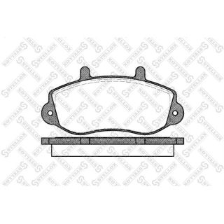 Stabdžių trinkelių rinkinys, diskinis stabdys STELLOX 688 000-SX