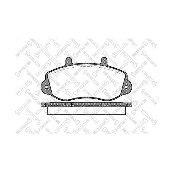 Stabdžių trinkelių rinkinys, diskinis stabdys STELLOX 688 000-SX