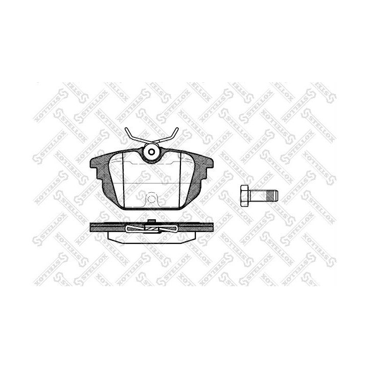Stabdžių trinkelių rinkinys, diskinis stabdys STELLOX 703 000-SX