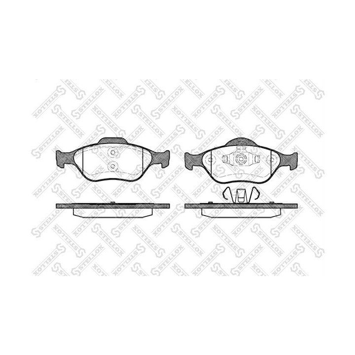 Stabdžių trinkelių rinkinys, diskinis stabdys STELLOX 777 000-SX