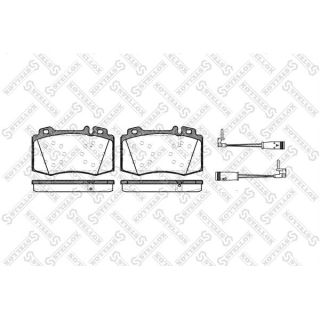 Stabdžių trinkelių rinkinys, diskinis stabdys STELLOX 780 002B-SX
