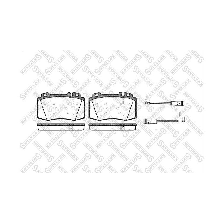 Stabdžių trinkelių rinkinys, diskinis stabdys STELLOX 780 002B-SX