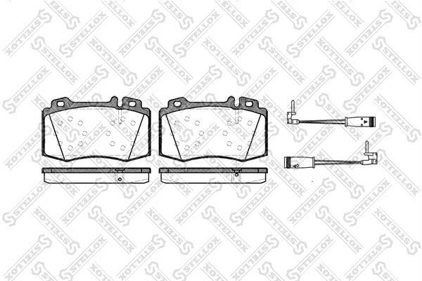 Stabdžių trinkelių rinkinys, diskinis stabdys STELLOX 780 002B-SX