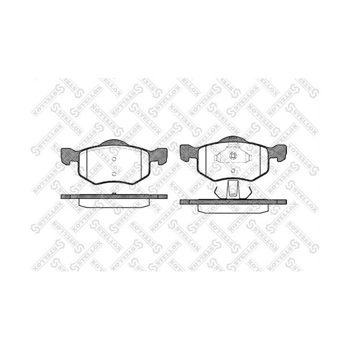 Stabdžių trinkelių rinkinys, diskinis stabdys STELLOX 813 000-SX