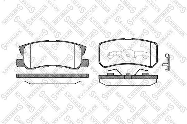 Stabdžių trinkelių rinkinys, diskinis stabdys STELLOX 814 002B-SX
