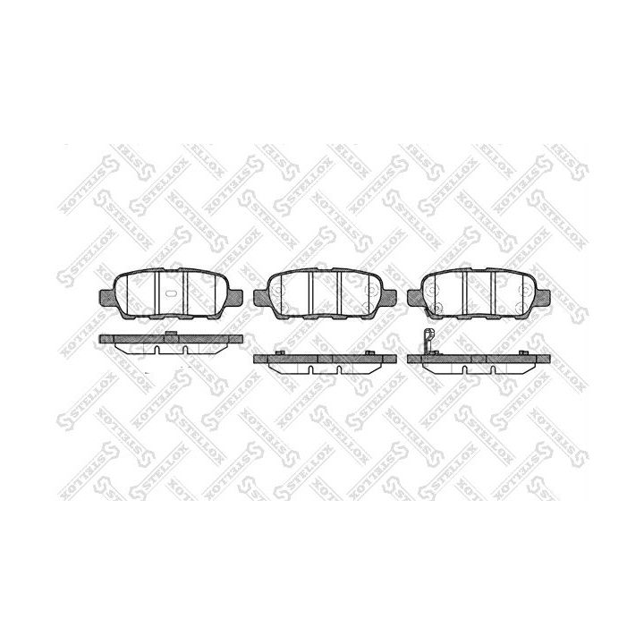 Stabdžių trinkelių rinkinys, diskinis stabdys STELLOX 887 001-SX