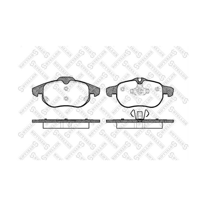 Stabdžių trinkelių rinkinys, diskinis stabdys STELLOX 899 000B-SX