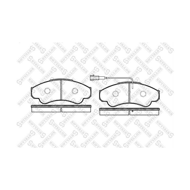 Stabdžių trinkelių rinkinys, diskinis stabdys STELLOX 970 001B-SX