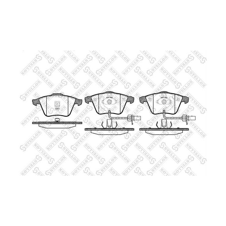 Stabdžių trinkelių rinkinys, diskinis stabdys STELLOX 975 002B-SX