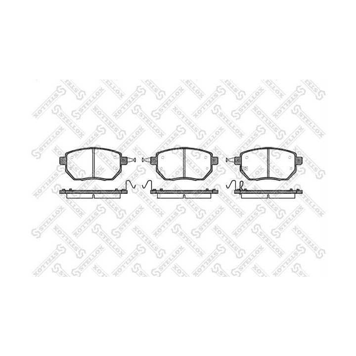 Stabdžių trinkelių rinkinys, diskinis stabdys STELLOX 996 002-SX