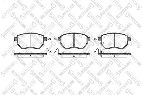 Stabdžių trinkelių rinkinys, diskinis stabdys STELLOX 996 002-SX