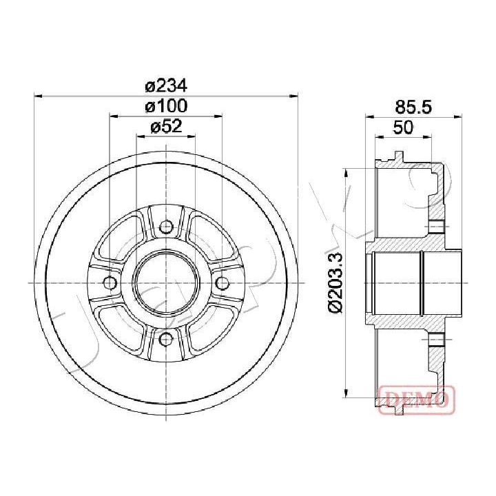 Stabdžių būgnas JAPKO 560702C