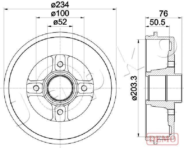Stabdžių būgnas JAPKO 560704C