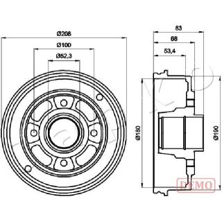 Stabdžių būgnas JAPKO 560707C