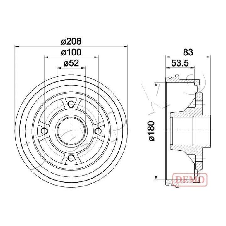 Stabdžių būgnas JAPKO 560709C