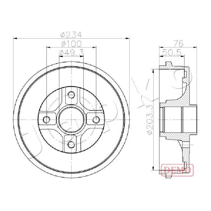Stabdžių būgnas JAPKO 560710C